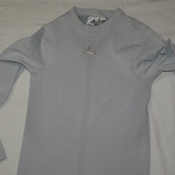Adidas ClimaCool Long Sleeve Shirt Grey Size Large - Picture 1 of 10